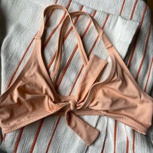 Solid & striped bikini top